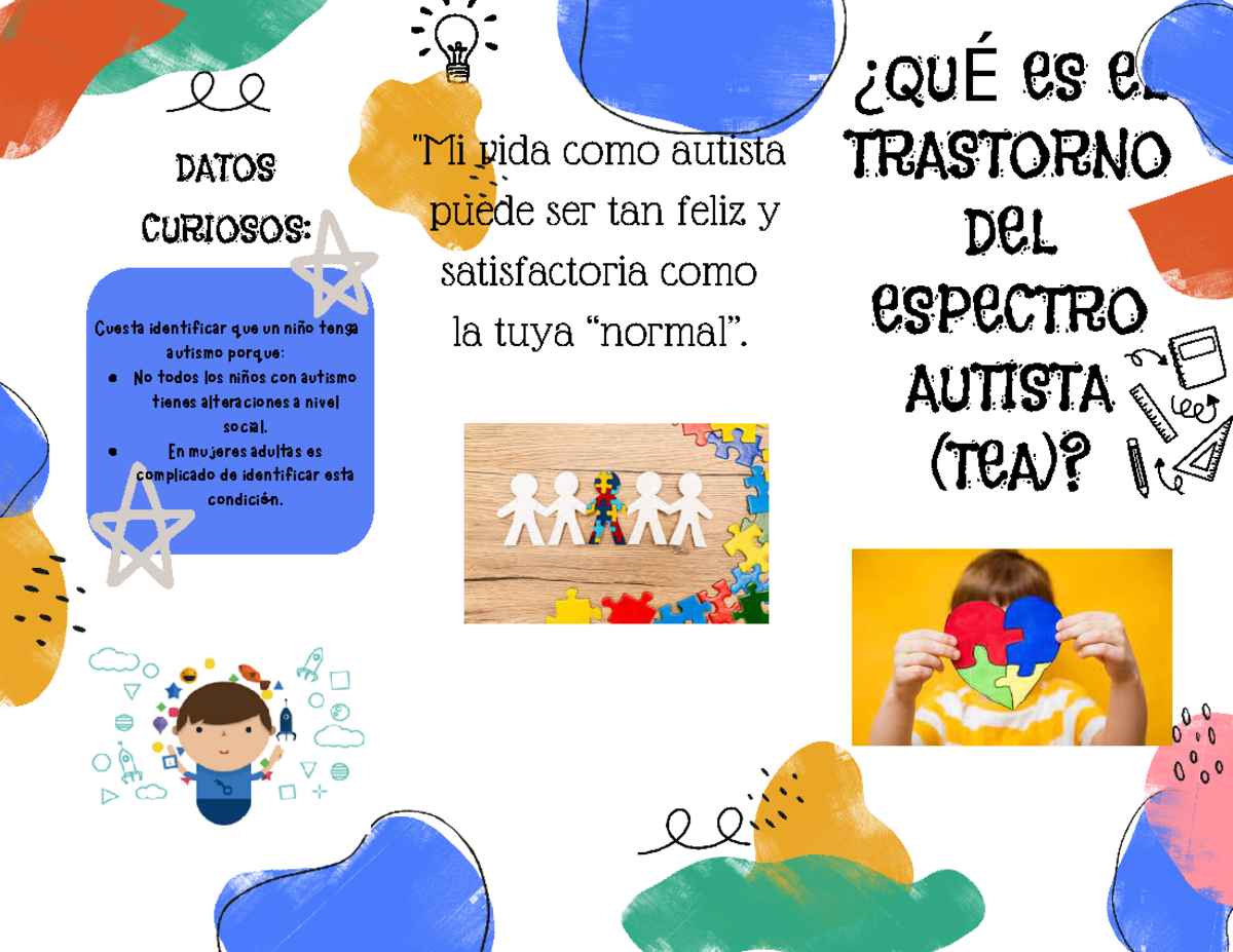 Triptico Tea Pdf Espectro Autista Autismo Images And Photos Finder ...