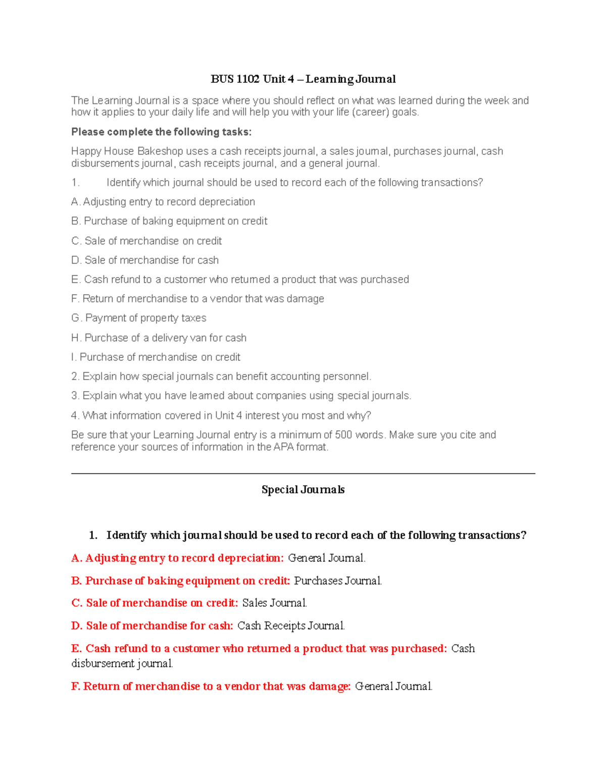 BUS 1102 Unit 4 - Learning Journal - BUS 1102 Unit 4 – Learning Journal Sns-Brigh10