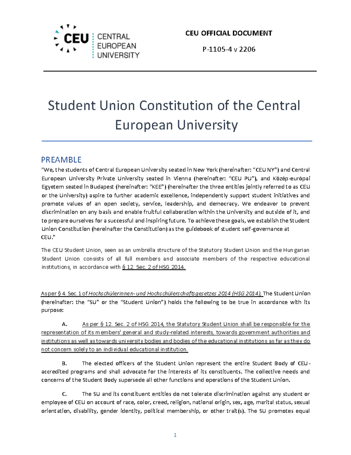 P-1105-4v2206 student union constitution for web - CEU OFFICIAL ...