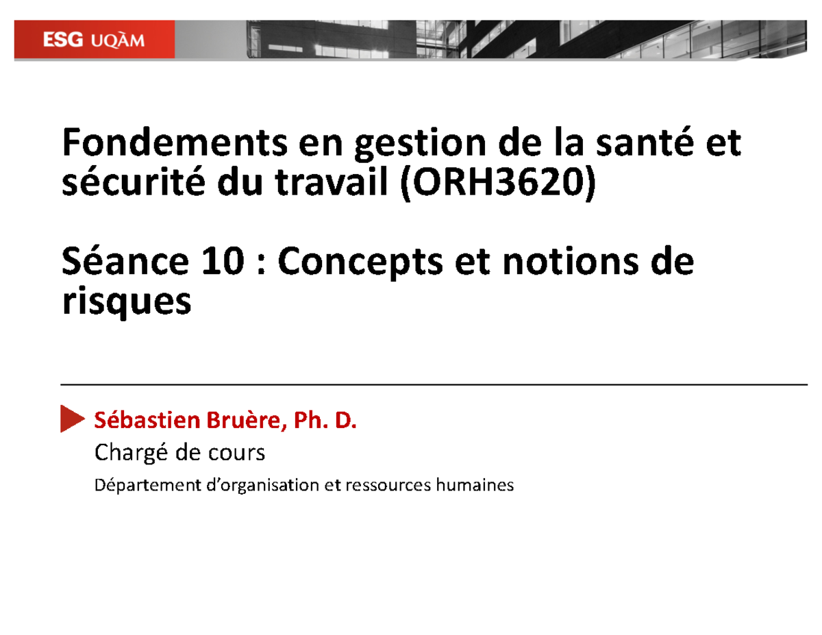 Cours 10-Concepts-vf - N/a - Fondements En Gestion De La Santé Et ...