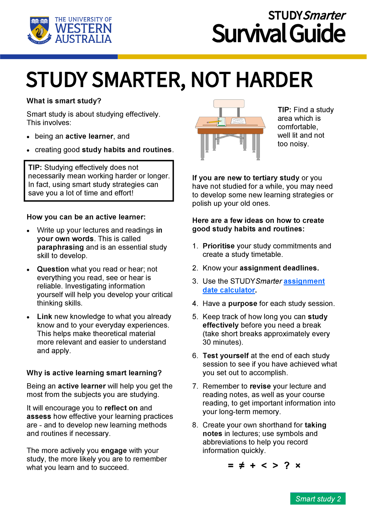 SS2-Study-Smarter - MPOGOLE - STUDY SMARTER, NOT HARDER STUDY Smarter ...