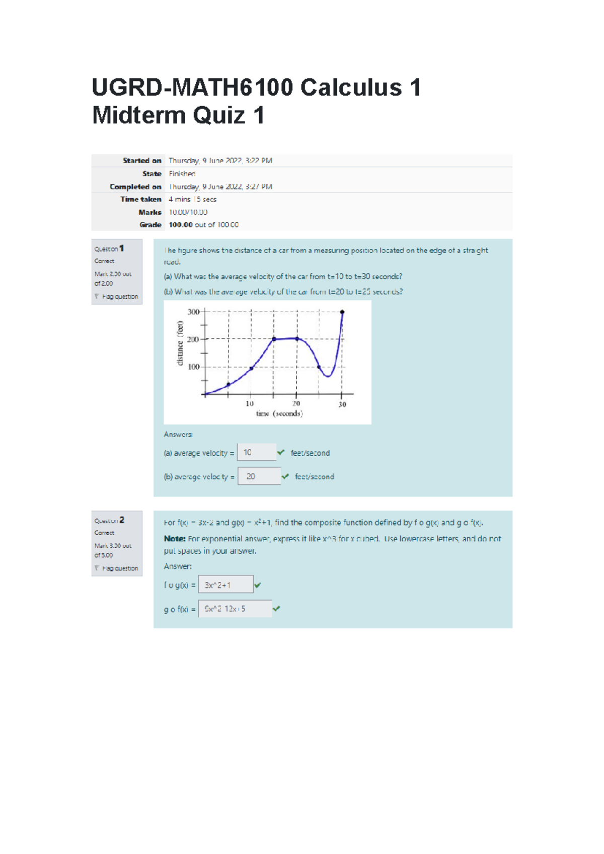 UGRD-MATH6100 Calculus 1 Midterm Quiz 1 - UGRD-MATH6100 Calculus ...