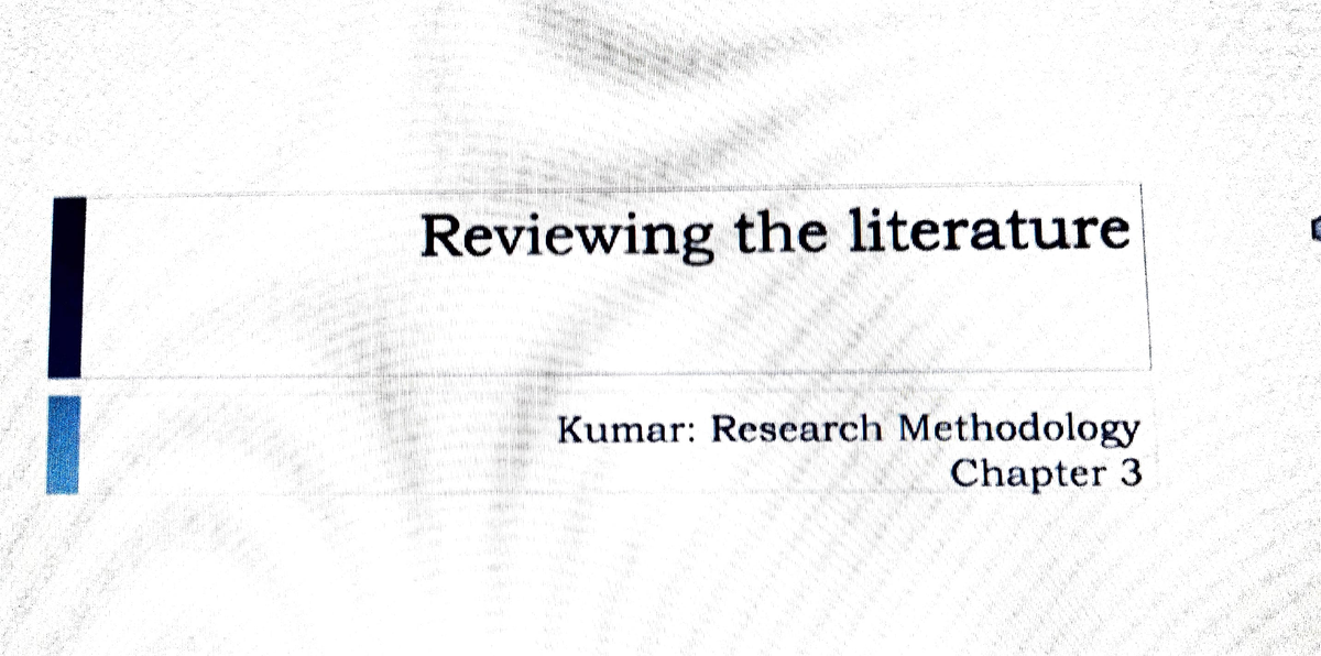 literature review chapter 3