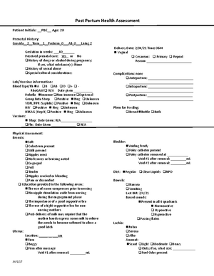 OB Exam 4 SG - OB Study Guide - OB Exam 3 Study Guide Fetal Circulation ...