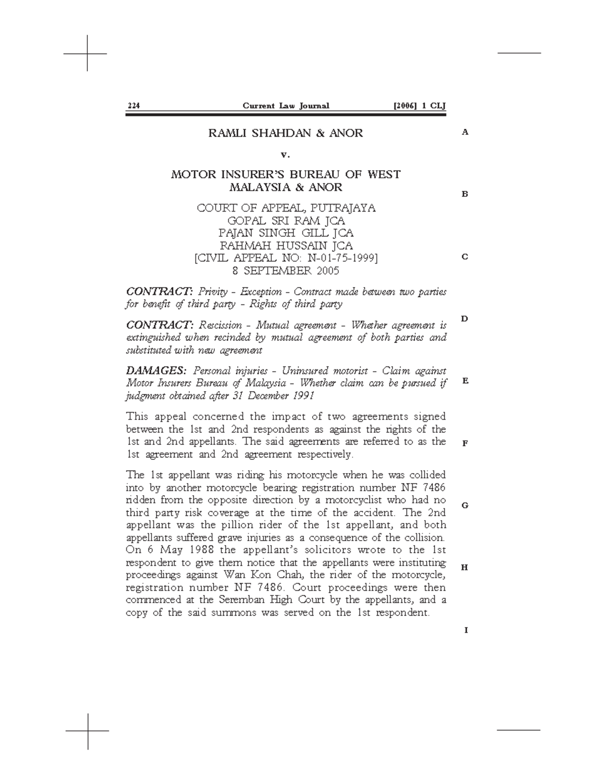 CLJ 2006 1 224 psb legal case 224 [2006] 1 CLJ A B C D E F G H I