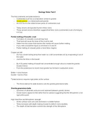 Historical Geology Lecture exam 3 notes - GSCI-170 Notes - Exam 3 ...
