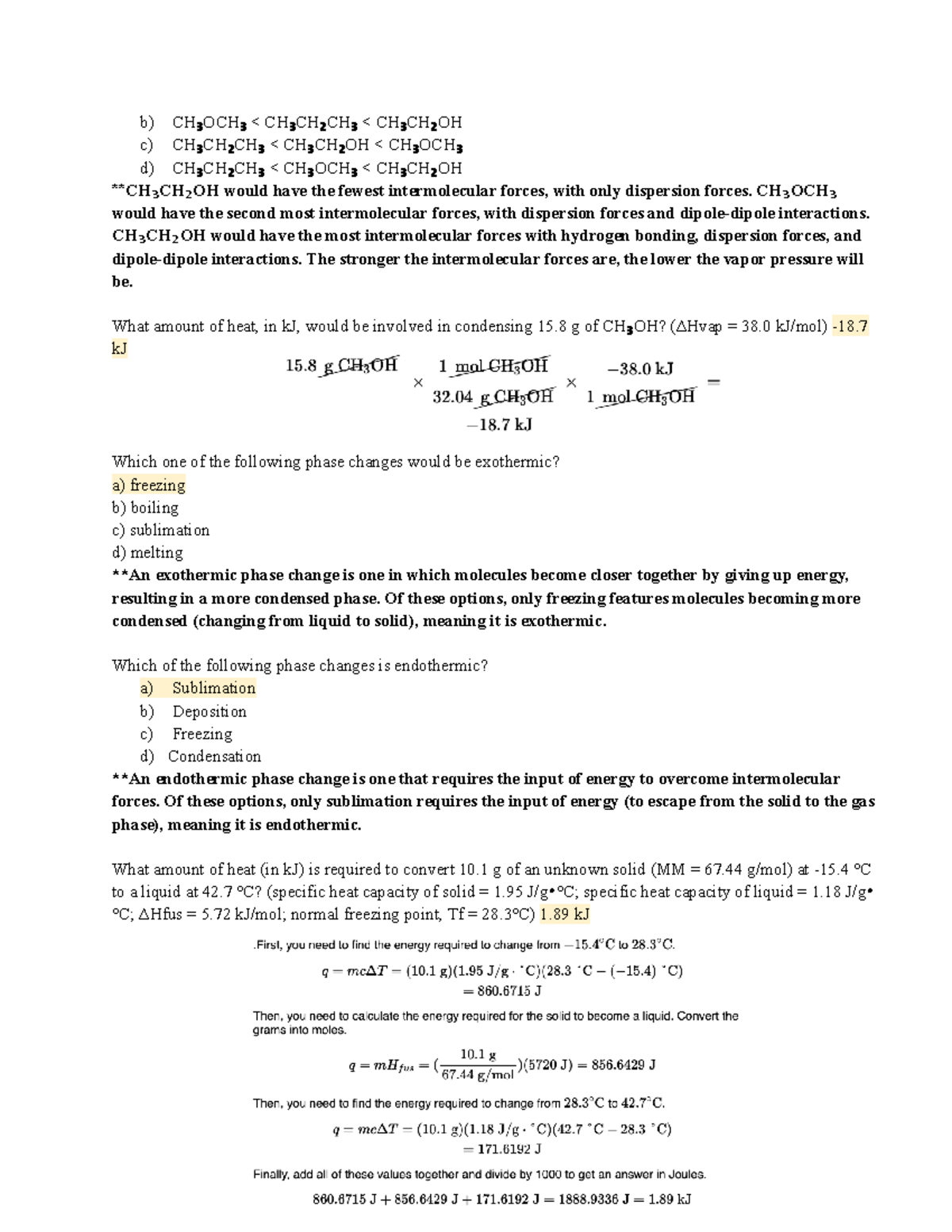 Chemistry 101 - Chapter 10 - Part 3 - B) CH£OCH£