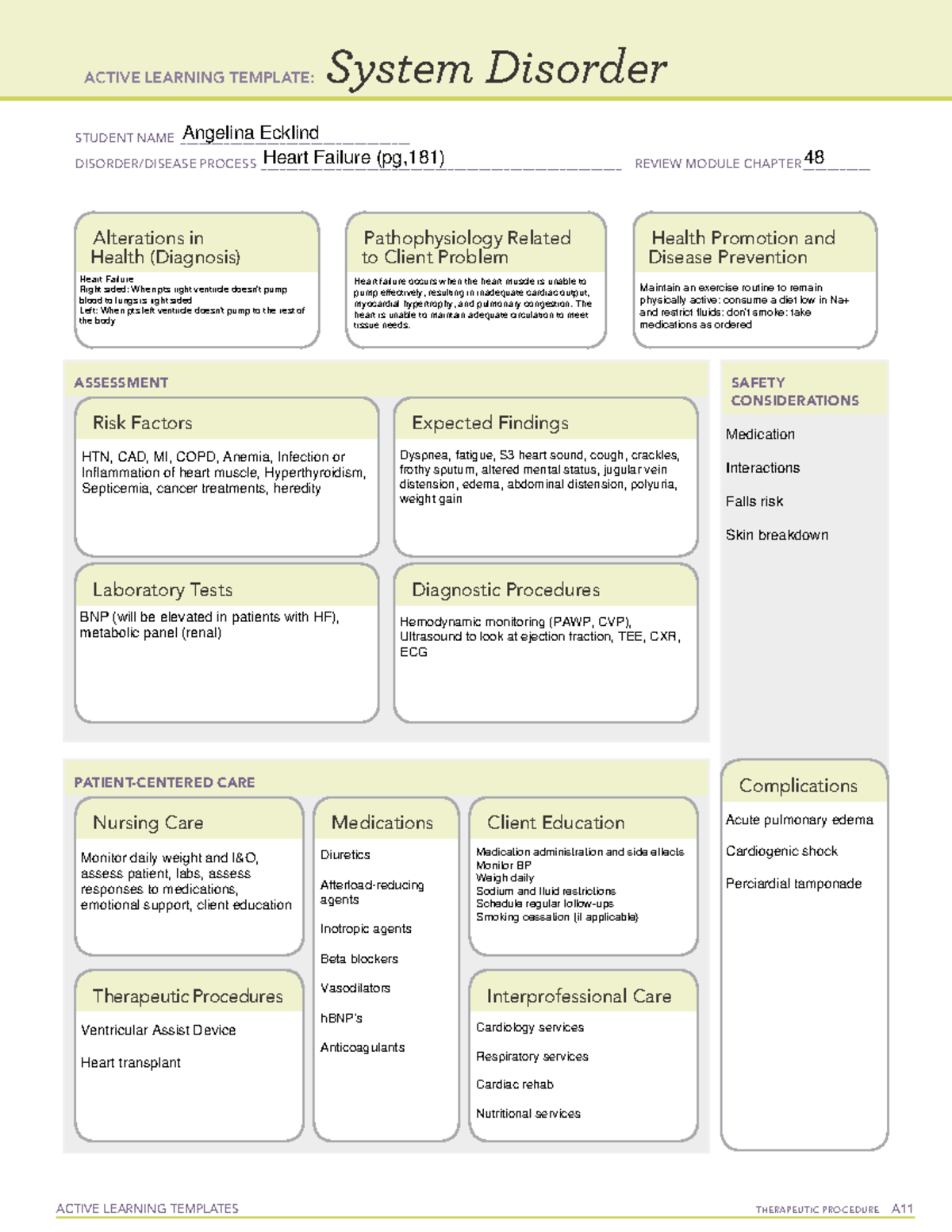 ALS # 181 - dkdkdkd - ACTIVE LEARNING TEMPLATES THERAPEUTIC PROCEDURE A ...