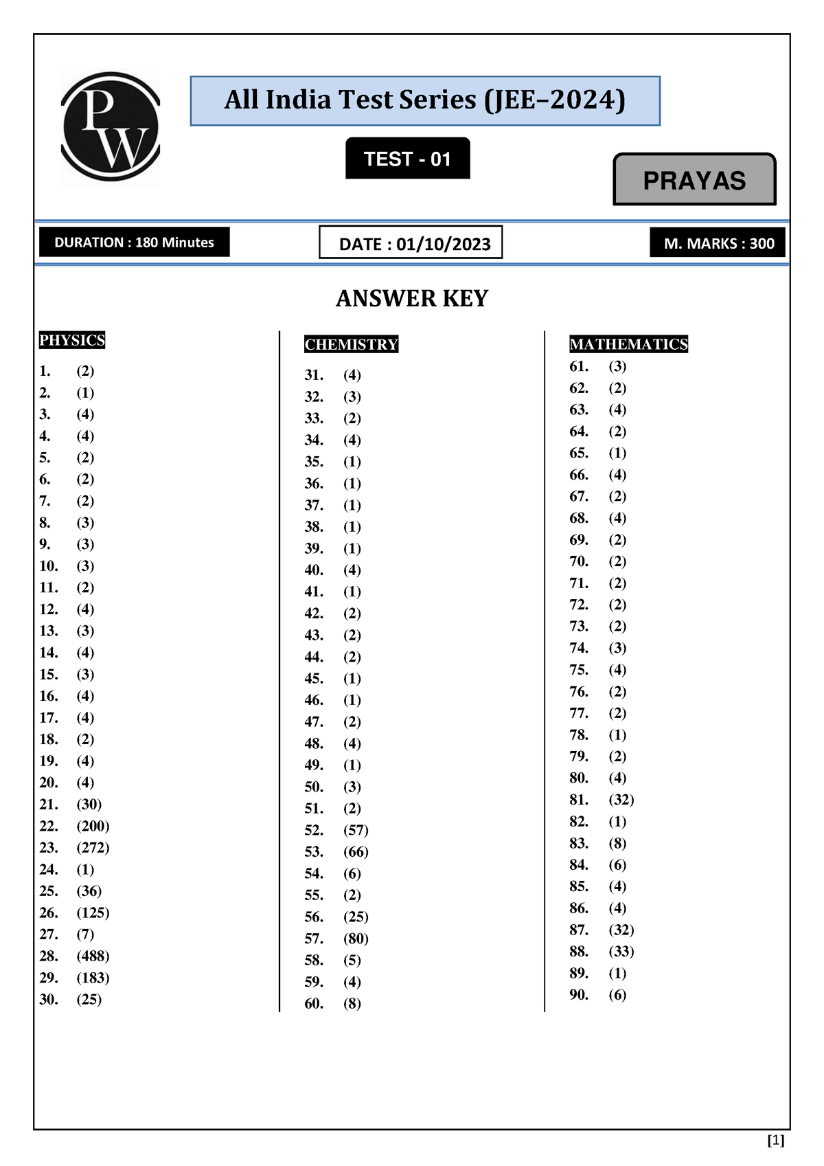 7e962989 E09e 451f 95df B39a396c04db - ANSWER KEY PHYSICS (2) (1) (4 ...