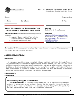 SAS#02-MAT 152 Fibonacci Sequence - Module #2 Student Activity Sheet ...