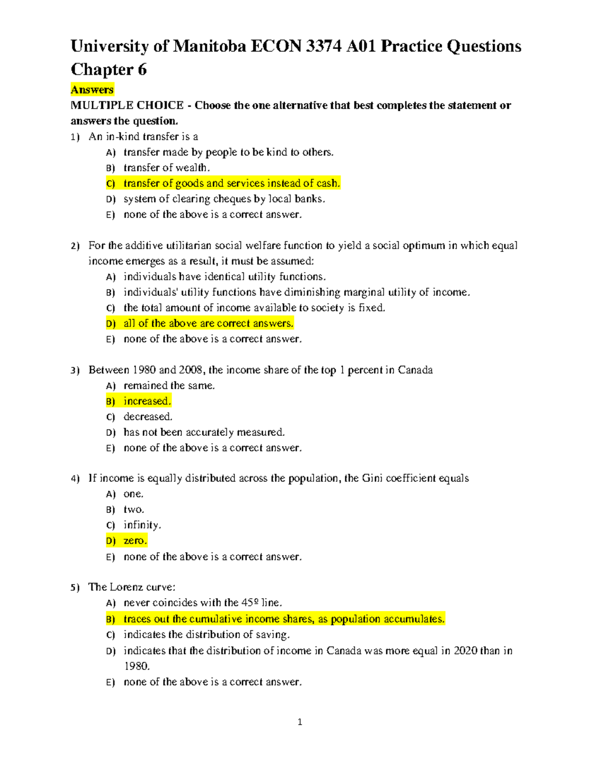 Practice Questions Chapter 6 Ans - Chapter 6 Answers MULTIPLE CHOICE ...