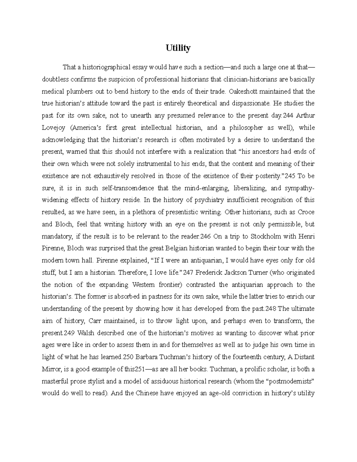 Utility - Utility That a historiographical essay would have such a ...