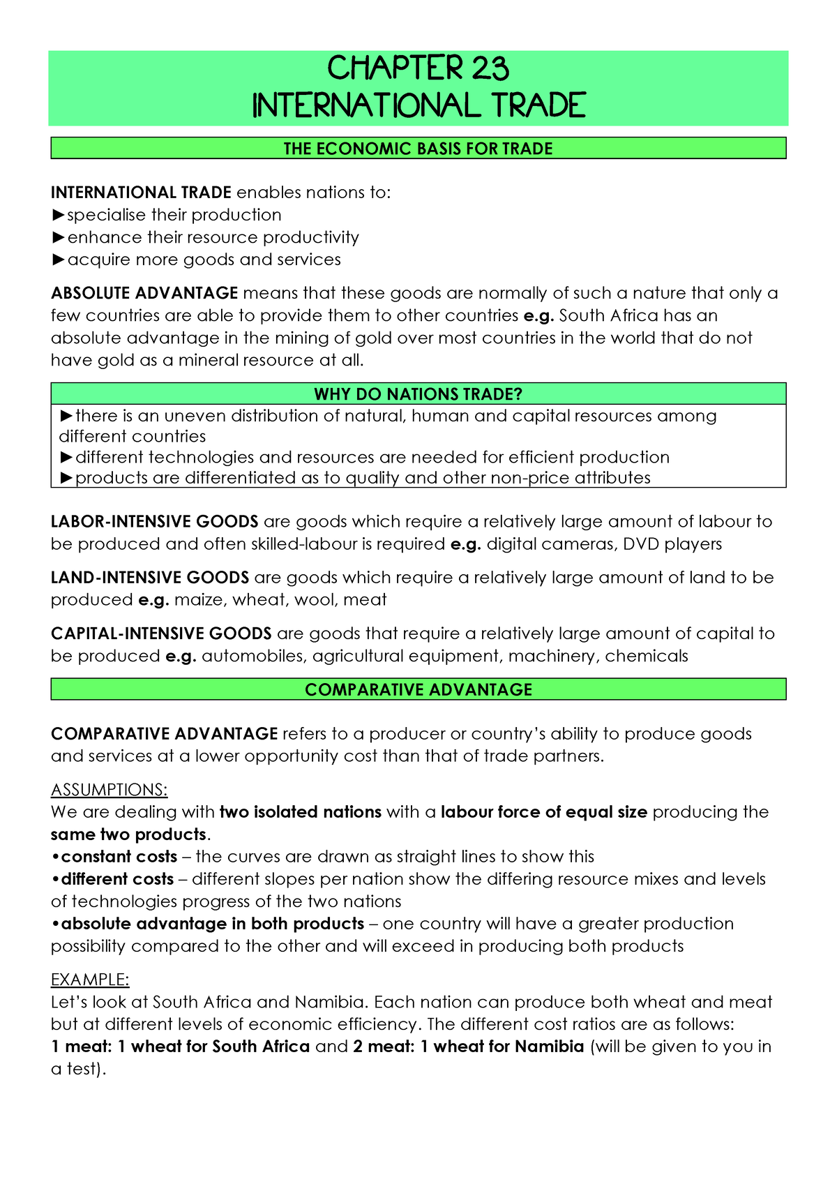 case study for international trade