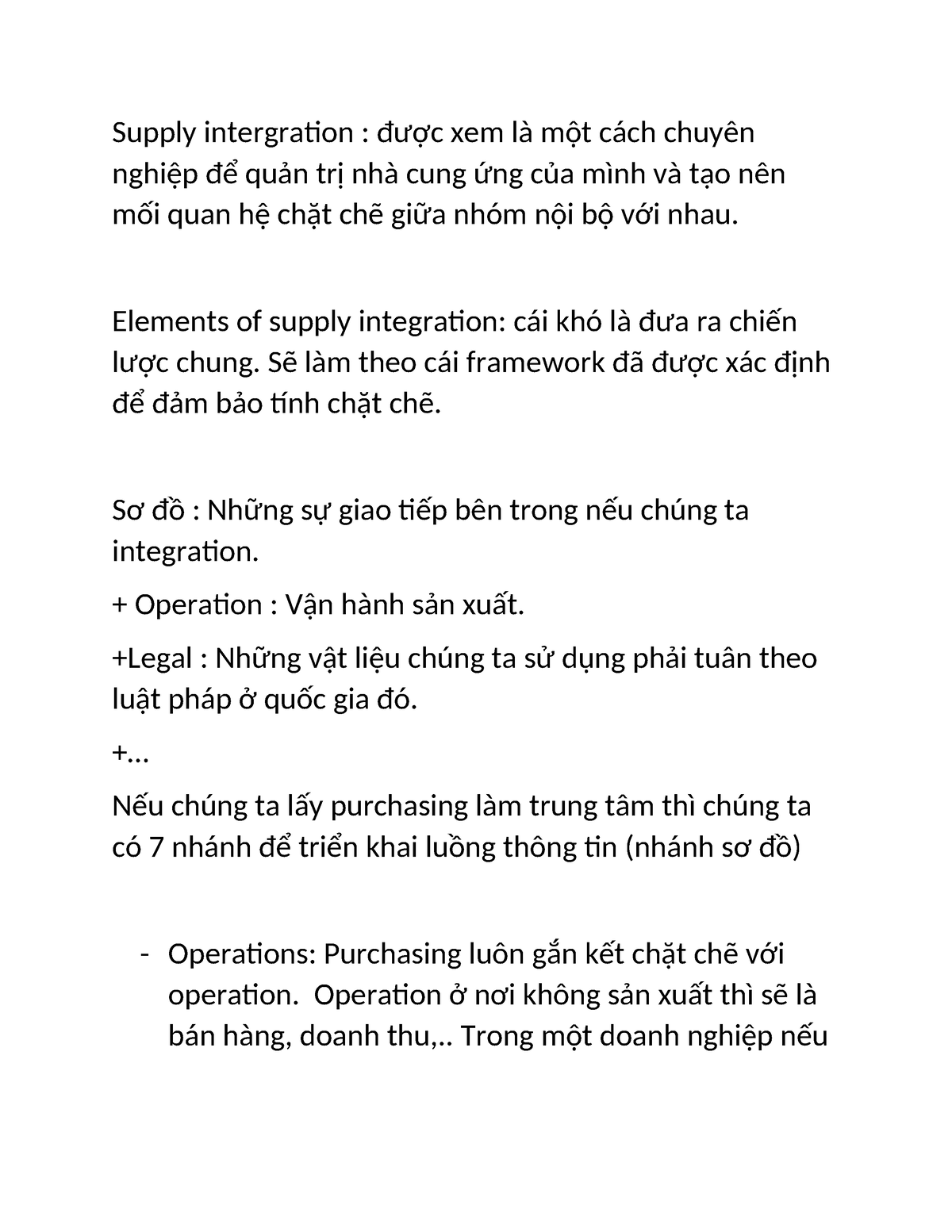 Chap 4 - SCM201 - Supply Intergration : được Xem Là Một Cách Chuyên ...