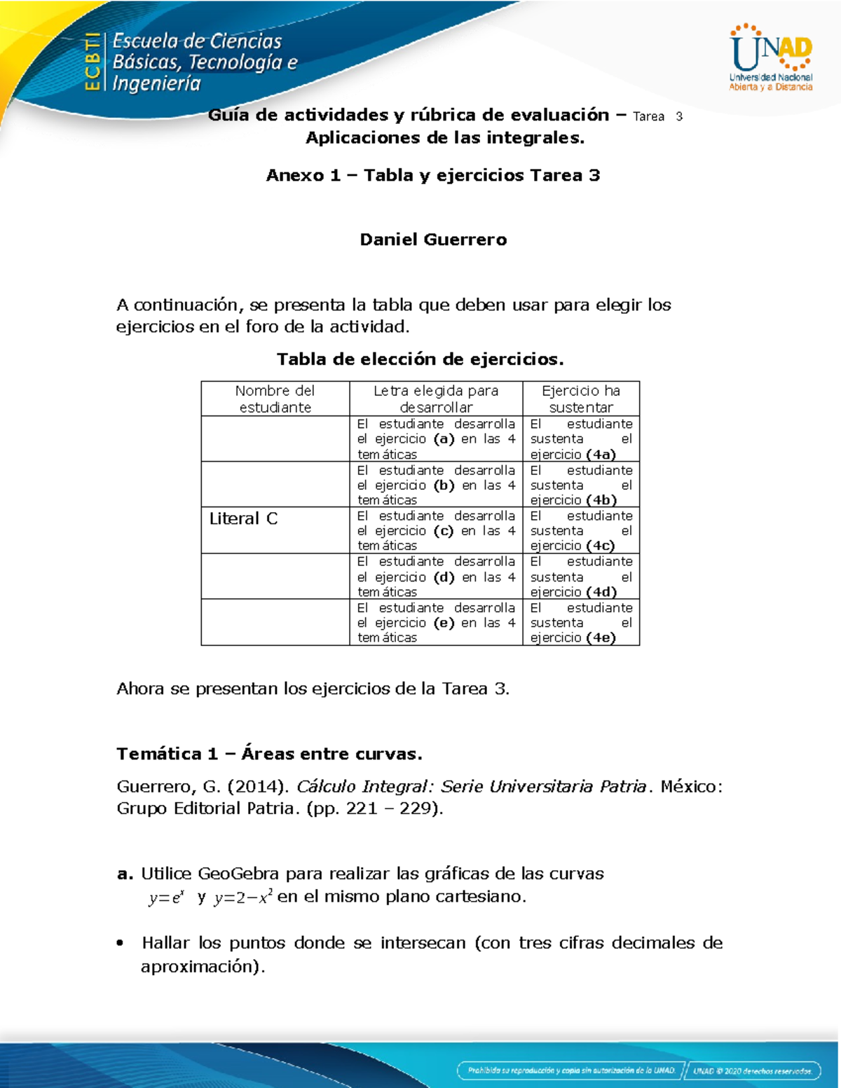 Anexo 1 Tabla Y Ejercicios Tarea 3 Guía De Actividades Y Rúbrica De Evaluación Tarea 3 8756