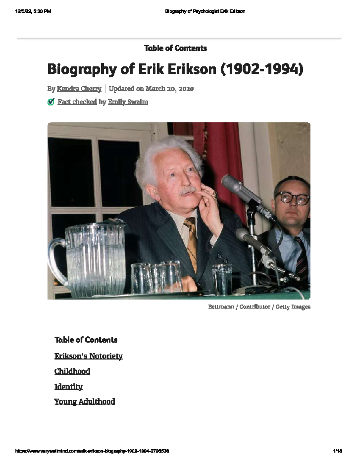 Erik eriksons 2 Social Psychology Studocu