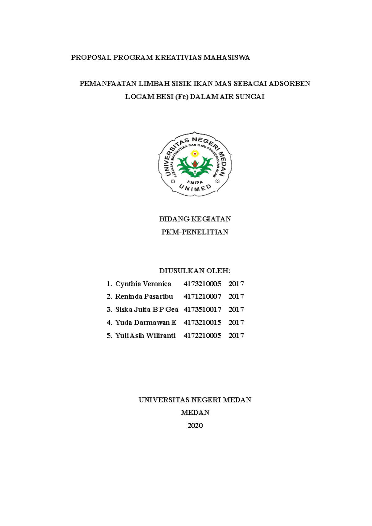 Makalah PKM Kelompok 1 - Tugas - PROPOSAL PROGRAM KREATIVIAS MAHASISWA ...