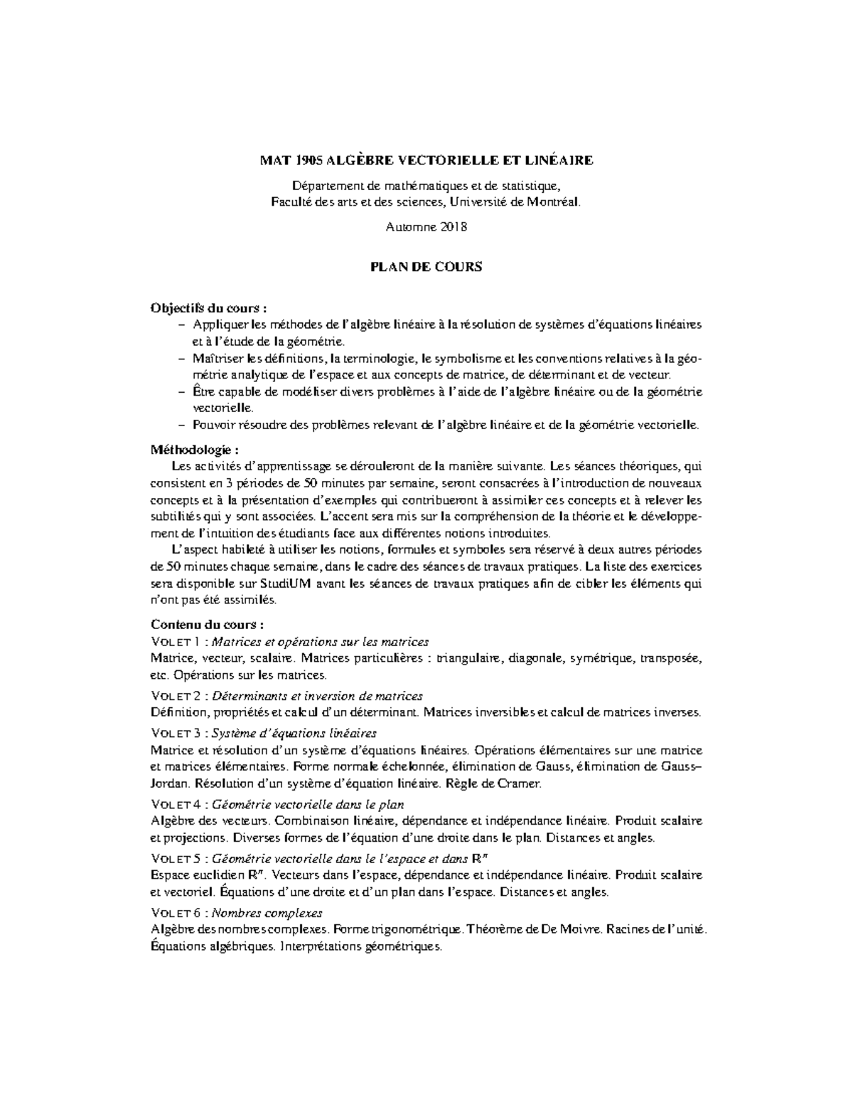 Mat1905 math syllabus mat 1905 alg bre vectorielle et lin aire