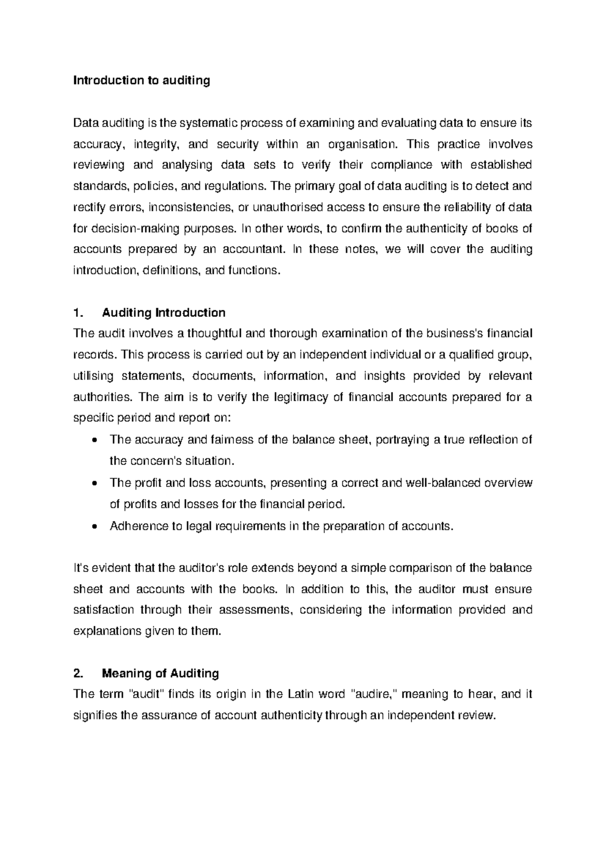 Week 27_Introduction to auditing_11-13 September - Introduction to ...