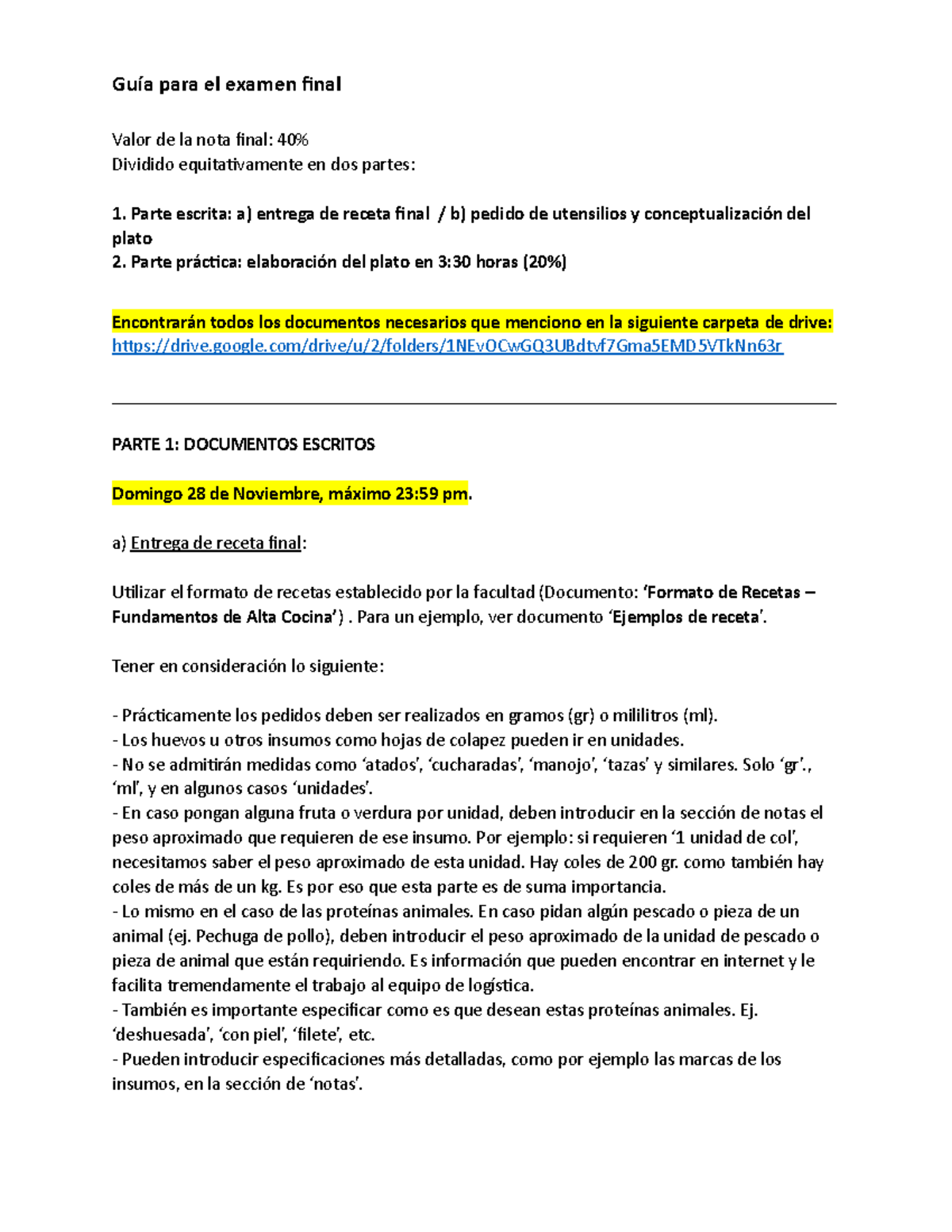 Guía Para El Examen Final - Guía Para El Examen Final Valor De La Nota ...