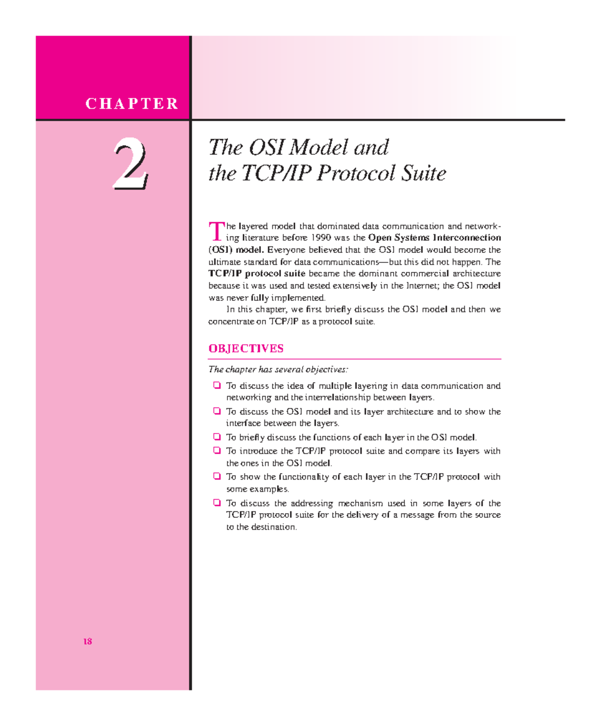 The OSI Model and the TCP IP Protocol Suite - CHAPTER 2 18 2 The OSI ...