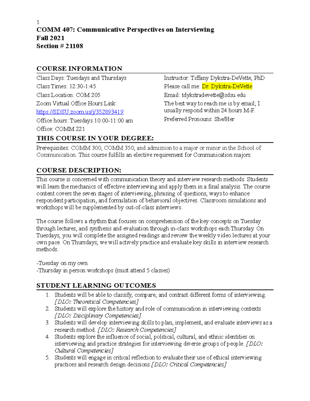 COMM407 FA21 S21108 - Syllabus - COMM 407: Communicative Perspectives ...