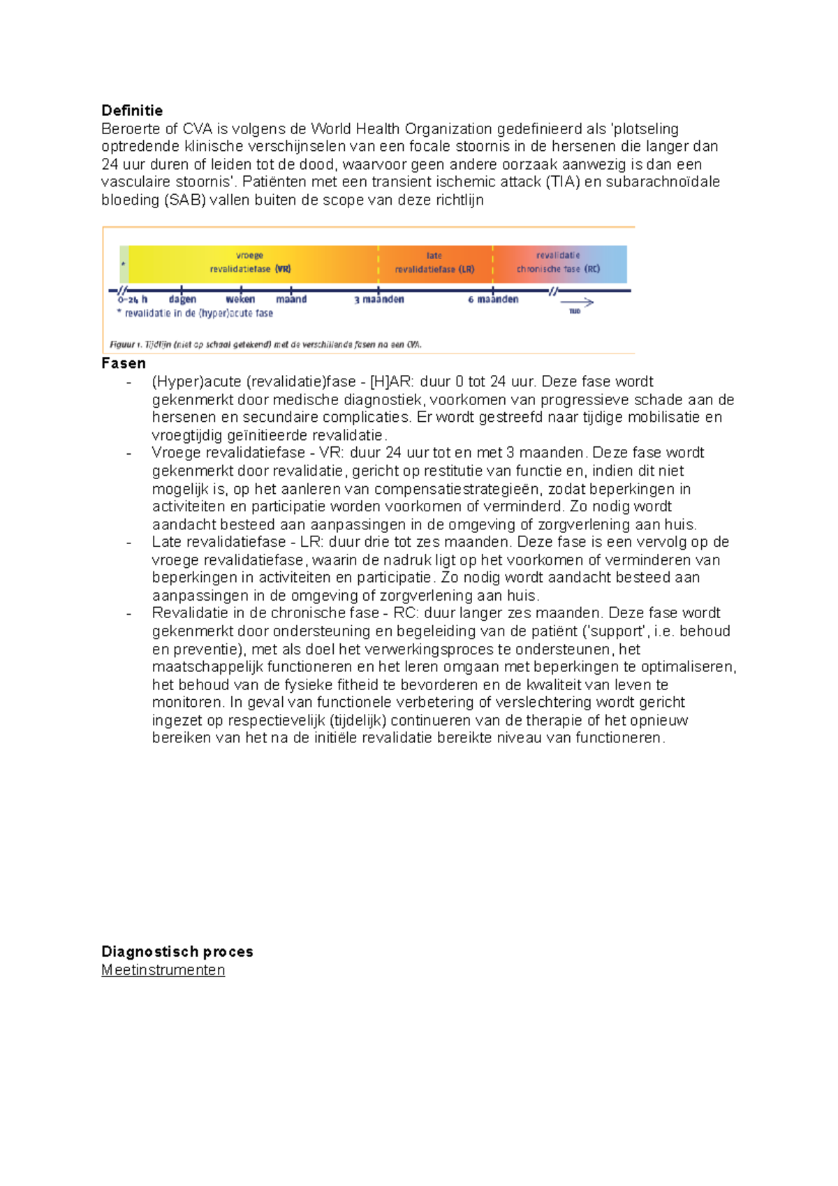 Richtlijn KNGF Beroerte Samenvatting - Definitie Beroerte Of CVA Is ...