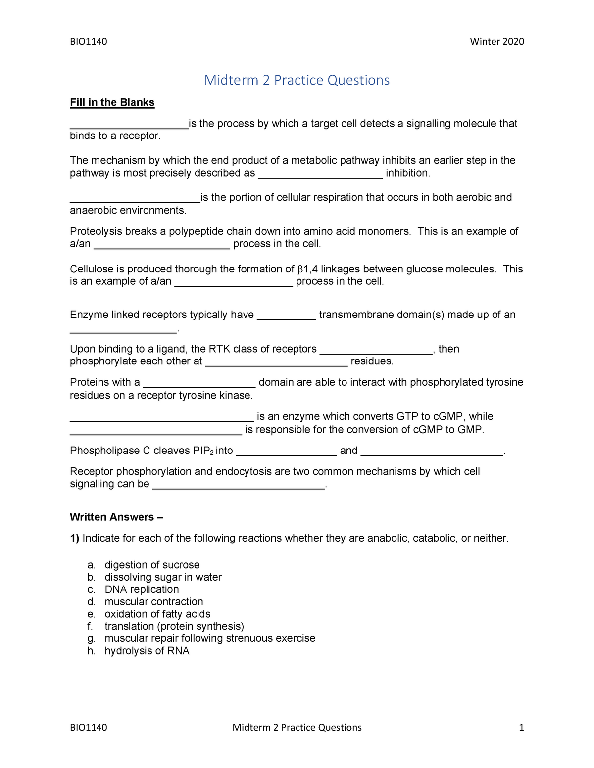 Midterm 2 3 March 2020 Questions And Answers Warning Tt Undefined Function 32 Midterm 2 9201