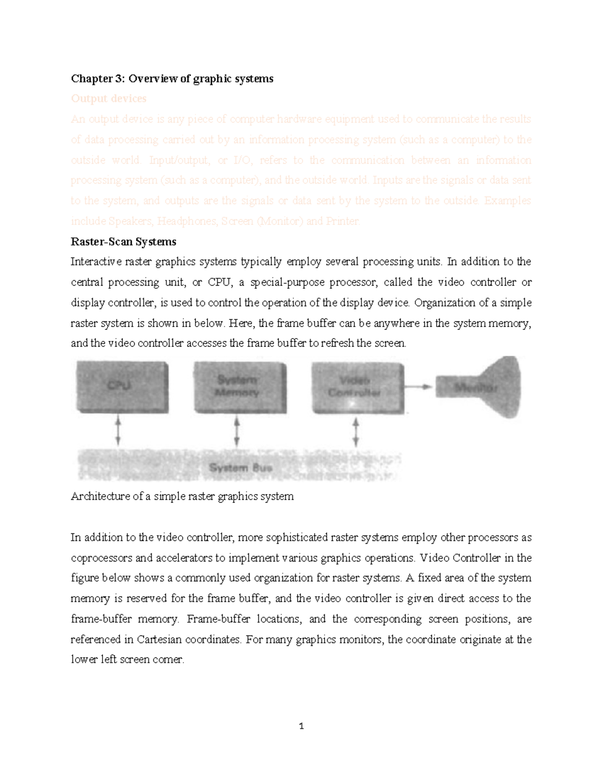Chapter 3 Overview of graphic systems - Chapter 3: Overview of graphic ...