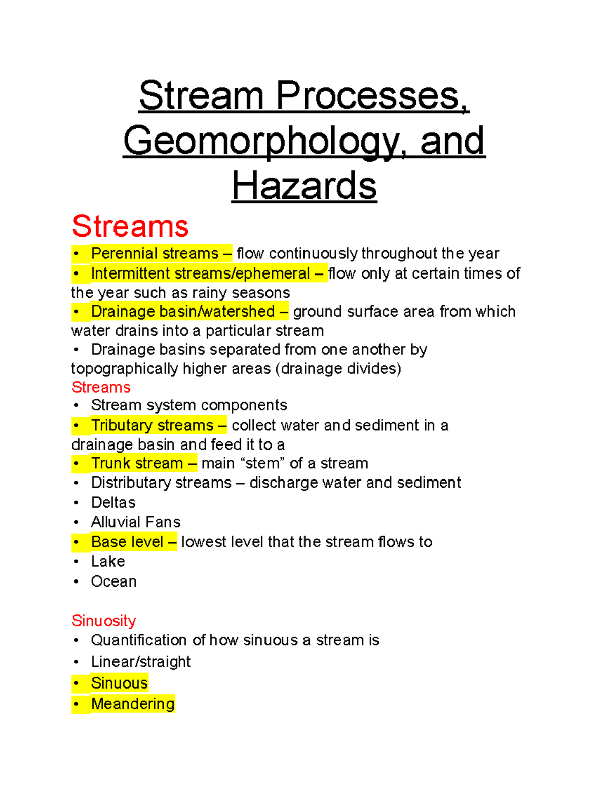 Stream Processes