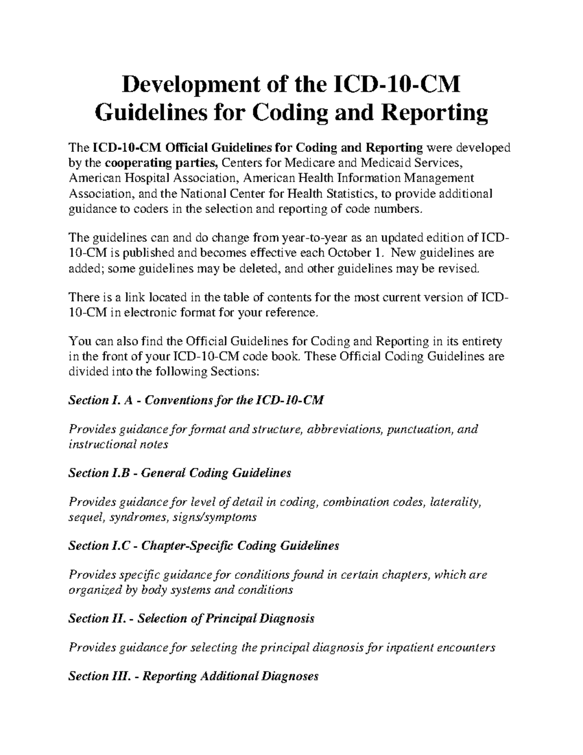 Introduction to ICD10CM 118 Part 2 Development of the ICD10CM