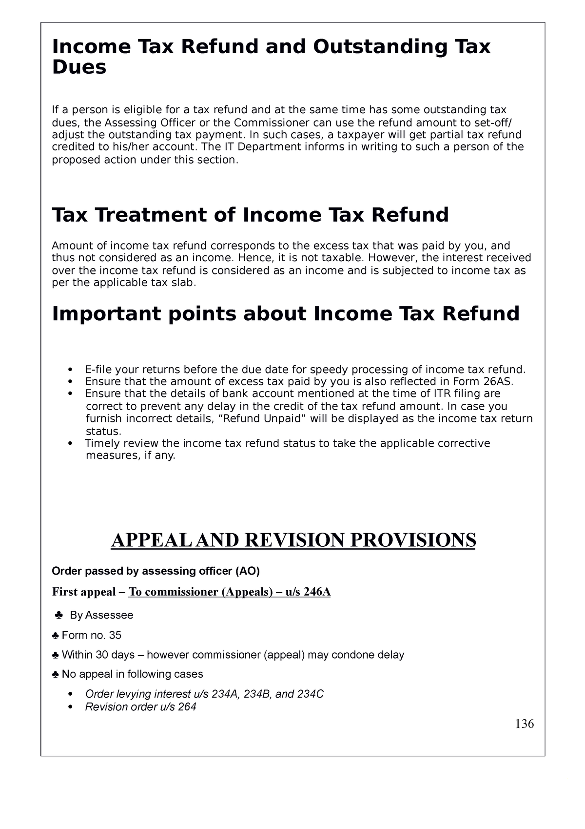 Appeal and Revision - nil - Income Tax Refund and Outstanding Tax Dues ...