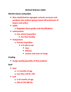 Chapter 1 Animal Science Notes - Animal Science Notes Chapter 1 ...