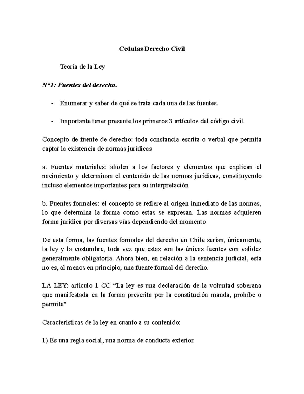 1. Tópicos principales de teoría de la ley - Cedulas Derecho Civil ...