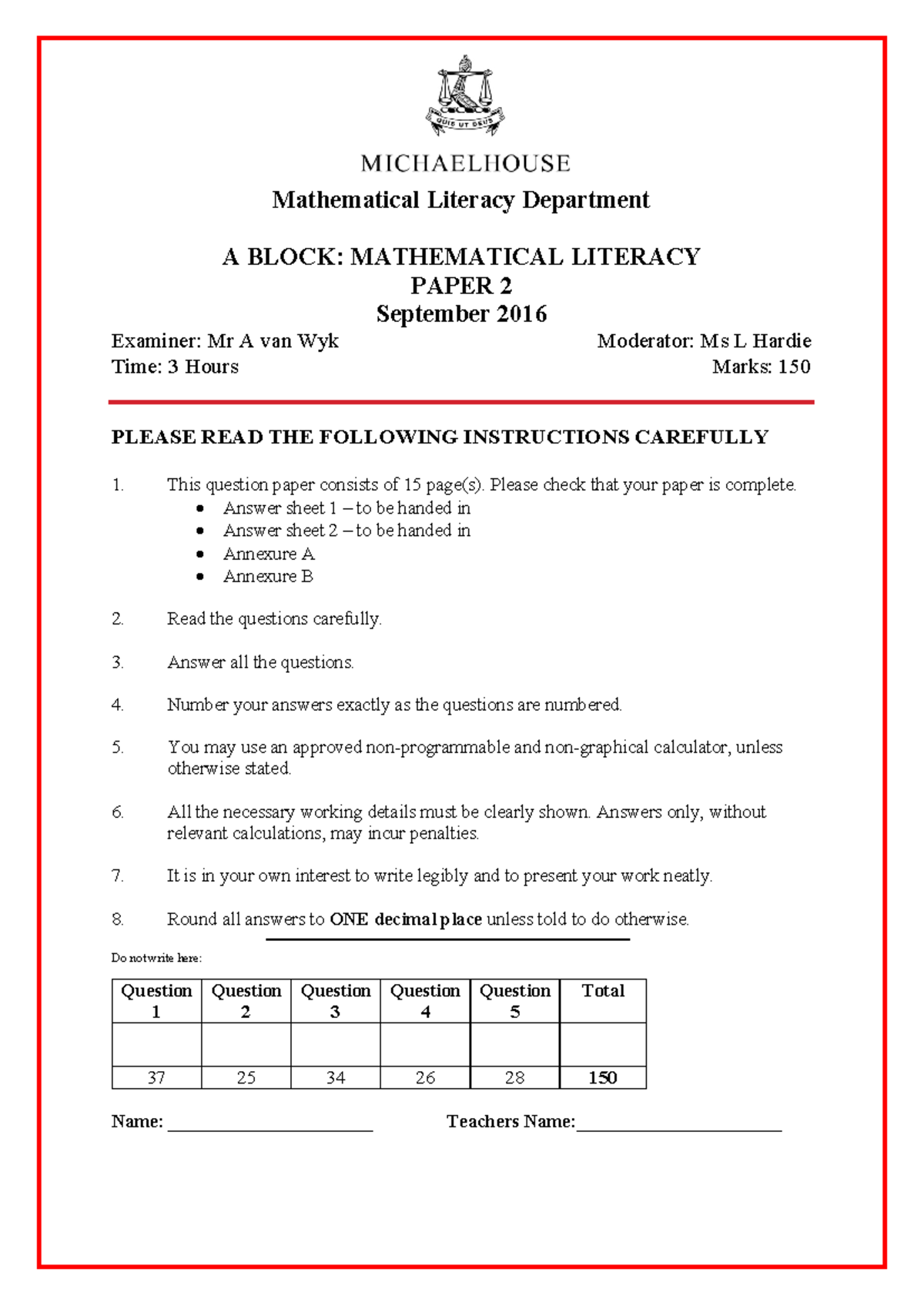 2016 Trials Maths Lit Paper 2 - Mathematical Literacy Department A ...
