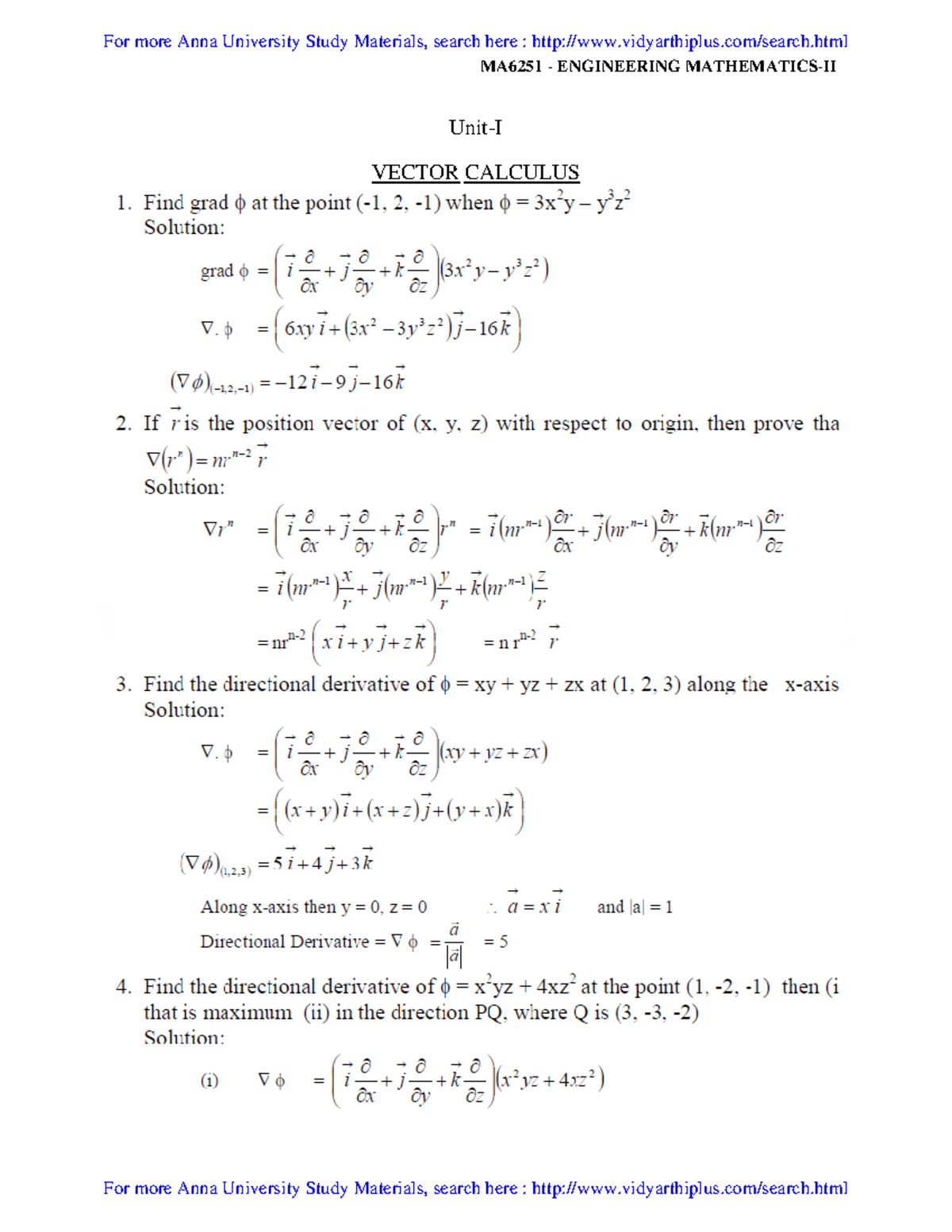 1553496588688 Maths-II-4mark with ans-unit(2,3,4,5) - Vidyarthiplus ...