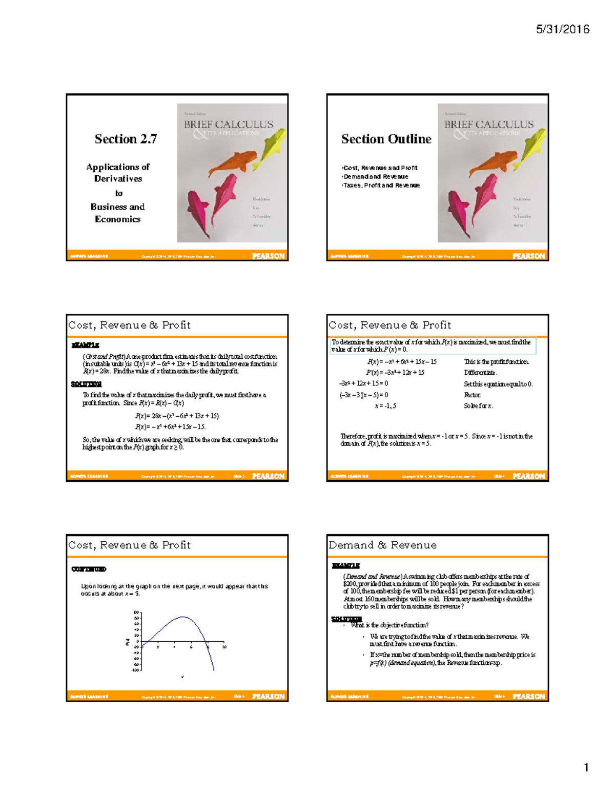 02 07 handout - Lecture notes 02 07 - 5/31/ 1 Copyright © 2014, 2010 ...