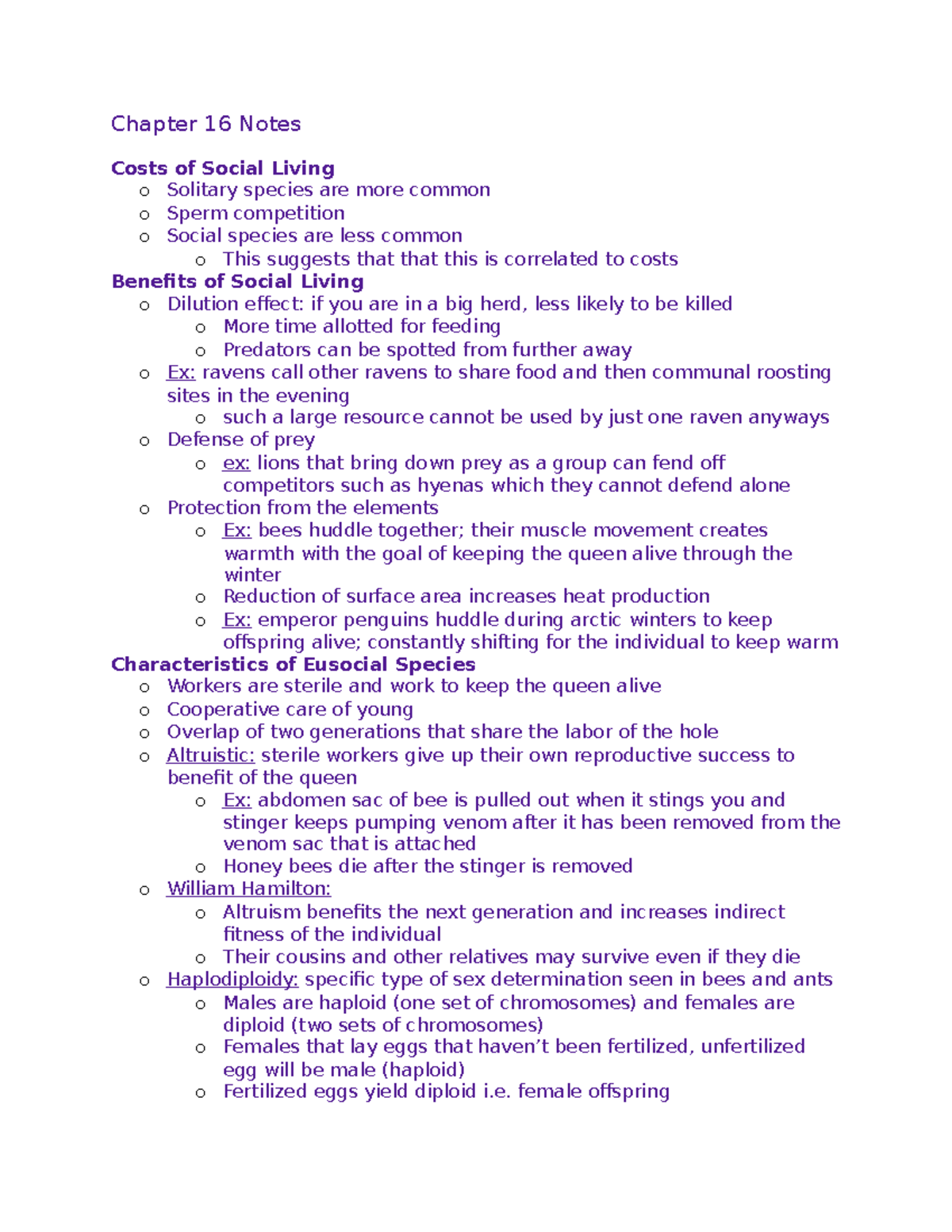 Chapter 16 Notes - Dr. Terleph - Chapter 16 Notes Costs of Social ...