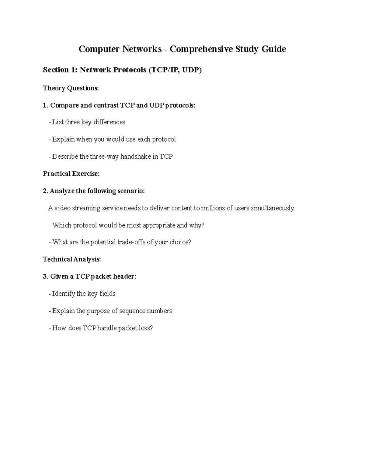 Computer Networks - Copy - Computer Networks - Comprehensive Study ...