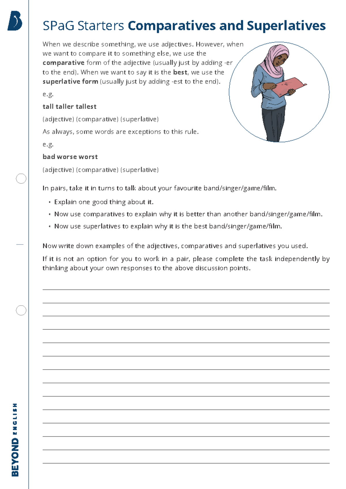 Comparatives and Superlatives - However, when we want to compare it to ...
