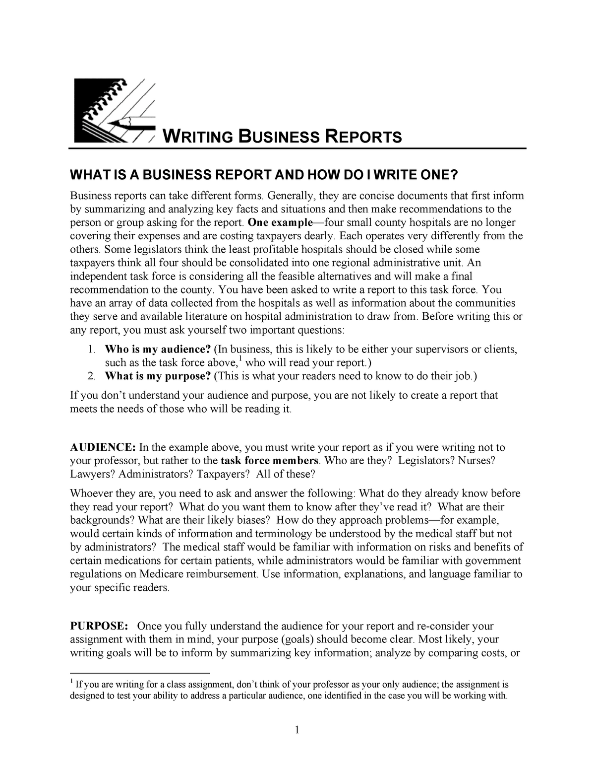 how long does it take to write a business report