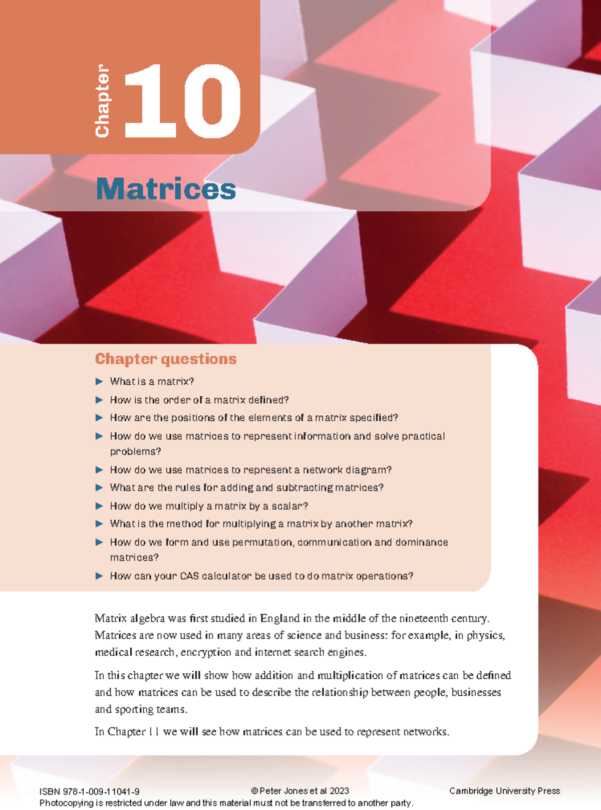 General 34 2ed Ch10 - b kjhpiygyuguylgjlhbljh - Chapter 10 Matrices ...