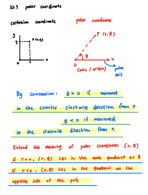 Polar Coordinate Systems (10 - Cartesian us polar Ym Pex, y) Pfr , of ...