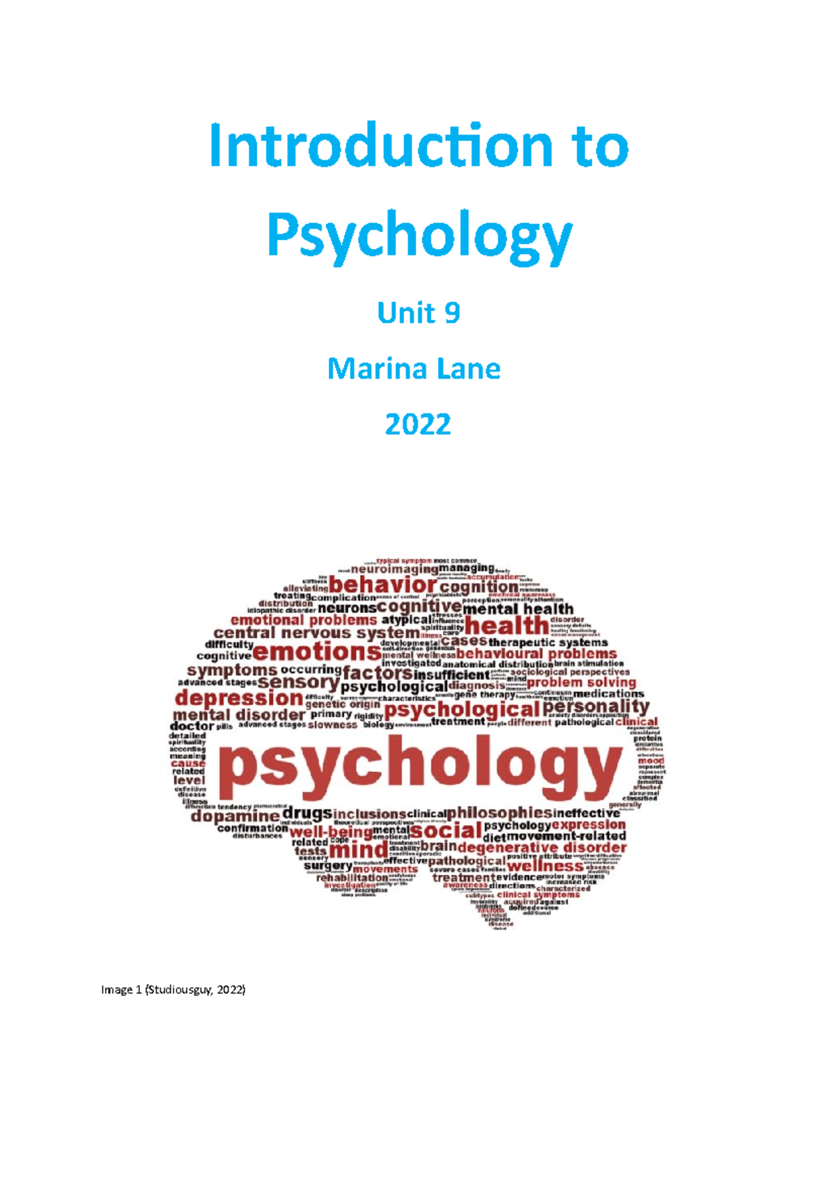 Unit 9 Report - Awarded Distinction - Introduction To Psychology Unit 9 ...