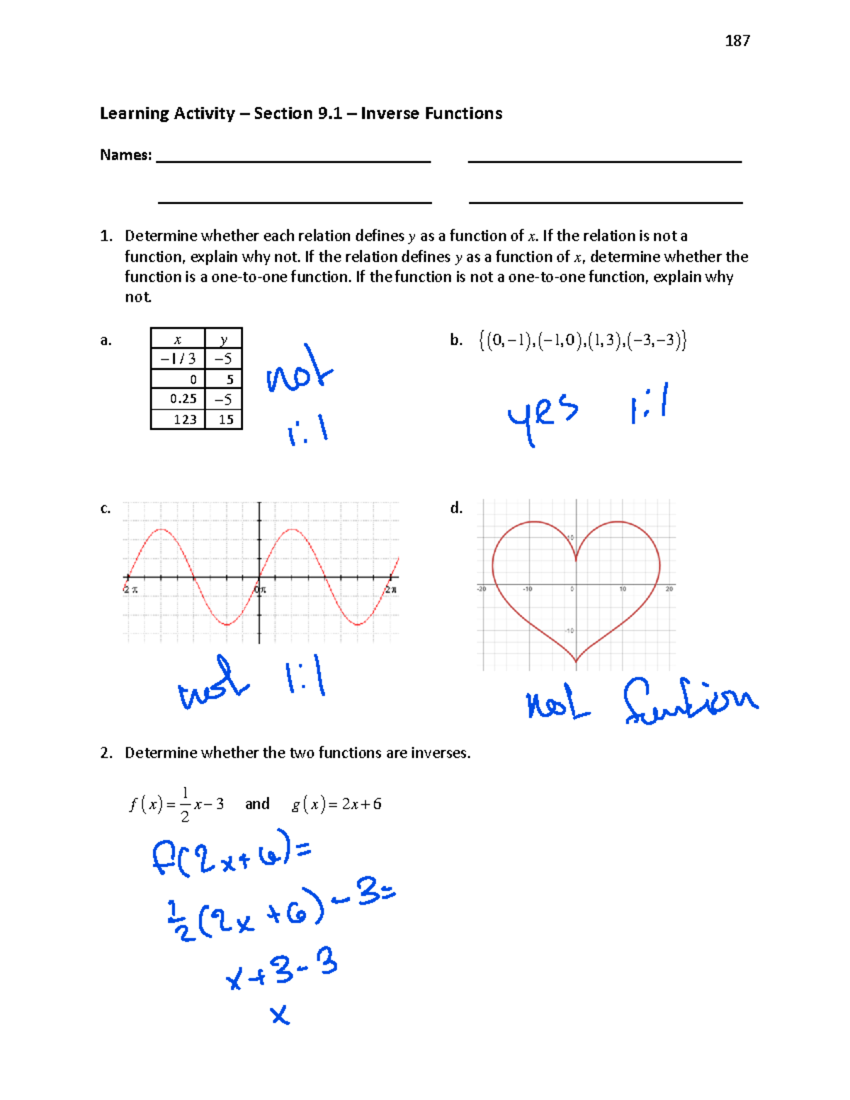 M1105C LA 9.1 Inverse Functions W PG NUMS - Learning Activity – Section ...