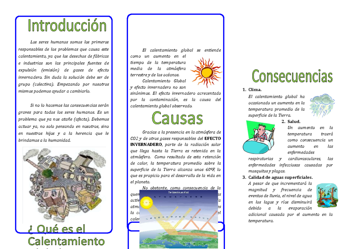 Textos Informativos Sobre El Calentamiento Global www.studocu.com