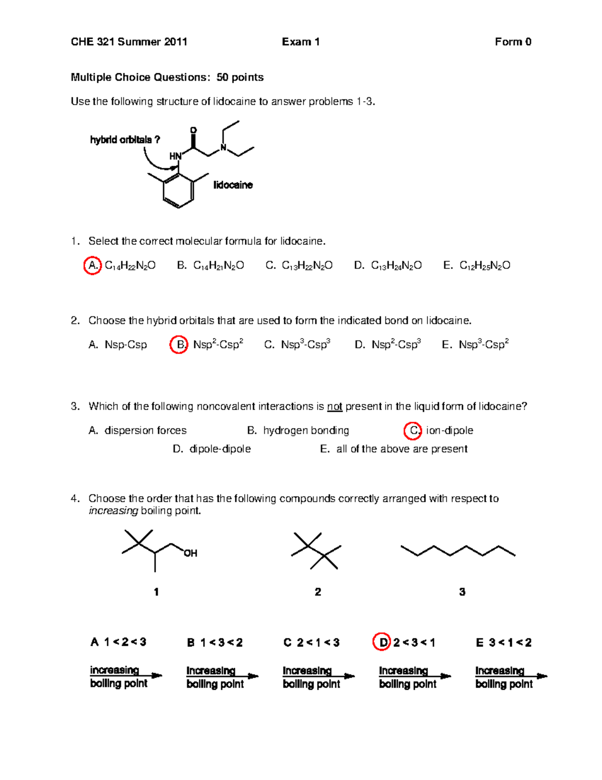 SS11 E1 key - Exam answer key - Multiple Choice Questions: 50 points ...