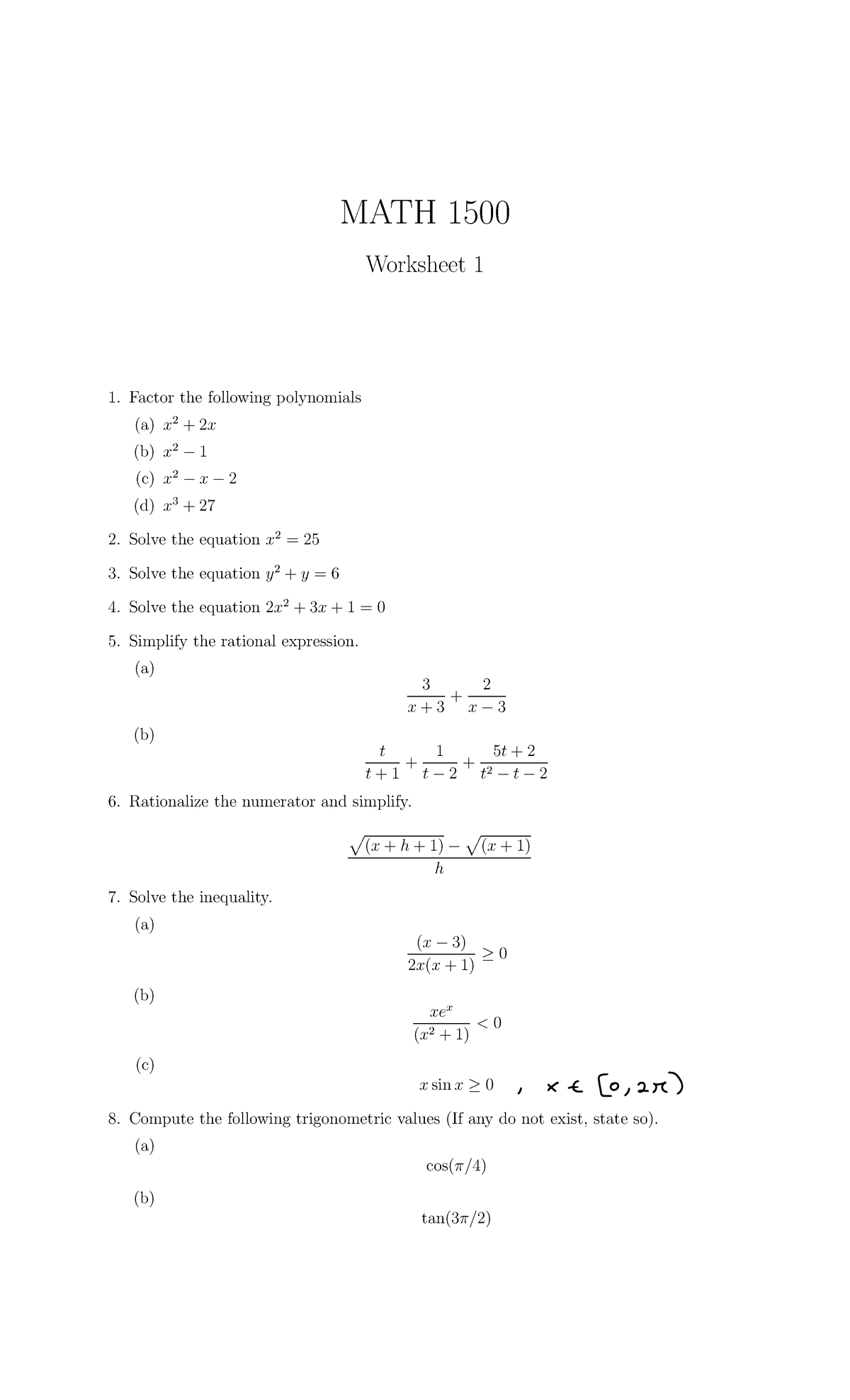 worksheet-one-math-1500-worksheet-1-factor-the-following-polynomials