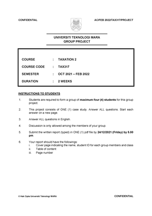 tax317 group assignment service tax