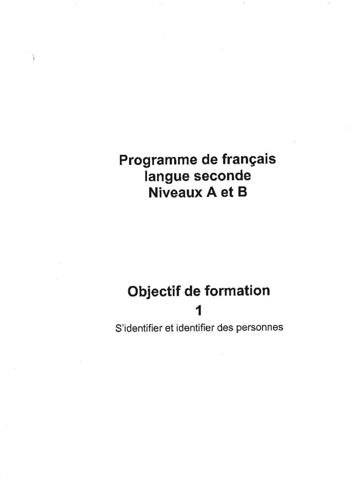 OF 1 - This Is About Research. - Programme De Français Langue Seconde ...